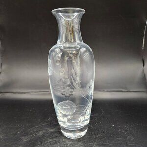 Lenox Lead Crystal Bud Vase 7" Tall Floral Design Made In USA
